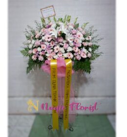 standing flower congrats pink