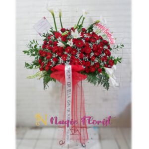 standing flower red